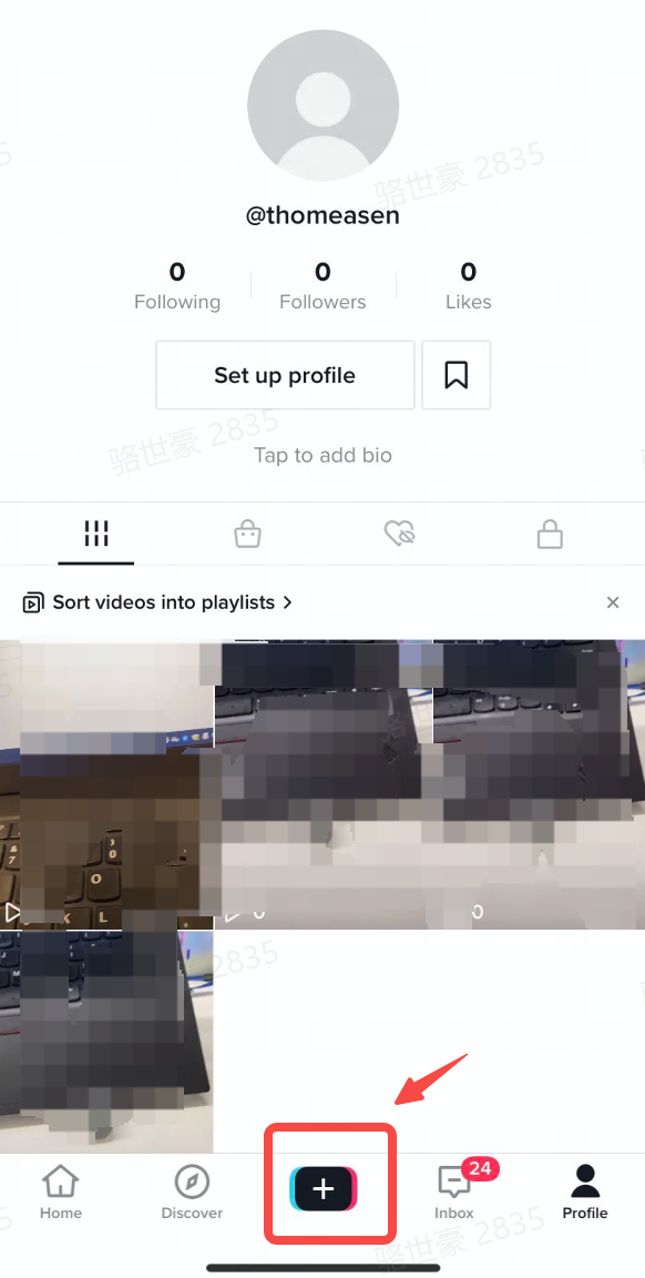 TikTok 短视频创建与发布流程界面